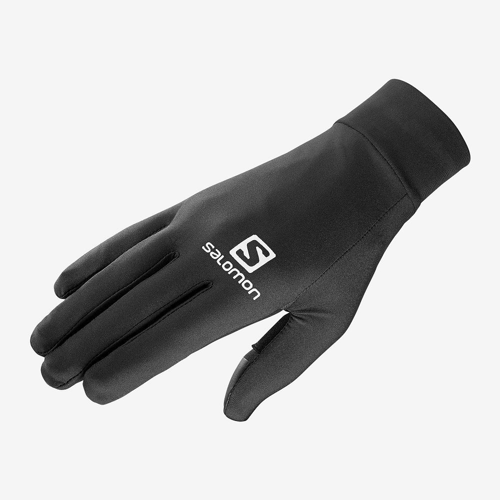 Salomon Singapore Mens Gloves - PULSE U Black | 69238-SOXH